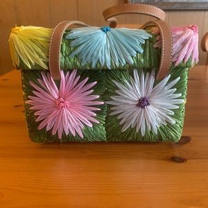 Kate Spade Straw Picnic Basket Purse